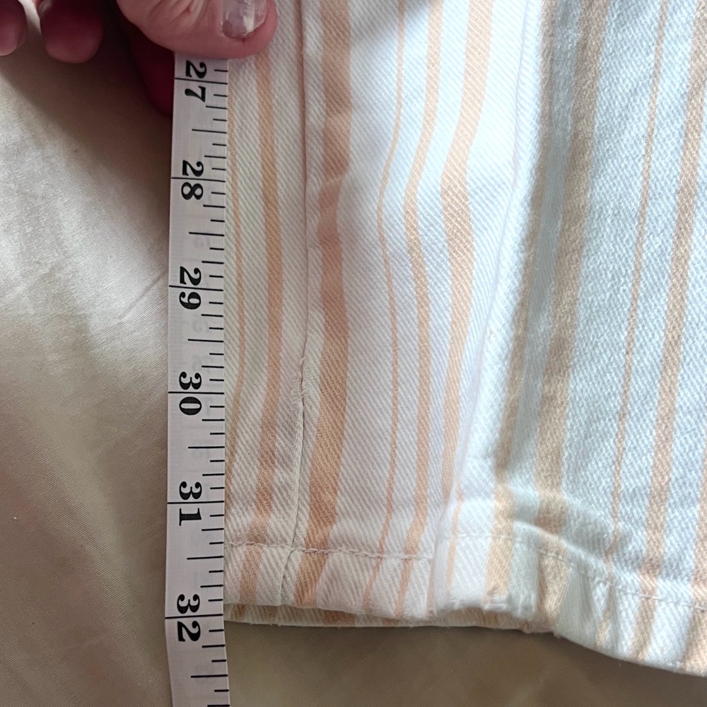 (SOLD) 90s Rockies,Western Striped Denim Jeans Peach/Cream CRodeo, SIZE 26 - Picture 10 of 11